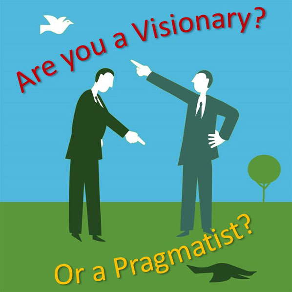 Are you a visionary inspired by a great idea or are you a pragmatic person?