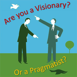 Are you a visionary inspired by a great idea or are you a pragmatic person?